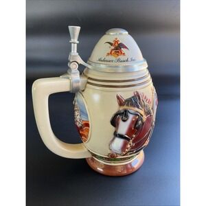 Anheuser Busch Collectors Club Members Stein 2001 Clydesdales CB17  Set